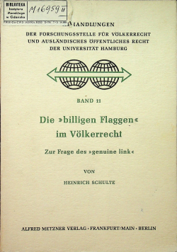 Die billigen flaggen im Volkerrecht