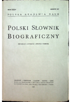 Polski słownik biograficzny Tom XXX zeszyt 127
