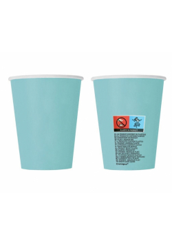 Kubeczki papierowe jasnoniebieskie 270ml 8szt