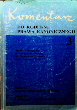 Komentarz do kodeksu prawa kanonicznego 3