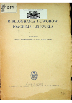 Bibliografia tworów Joachima Lelewela