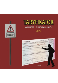 Taryfikator mandatów i punktów karnych 2022