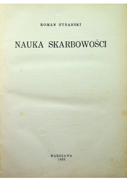 Nauka skarbowości 1935 r.