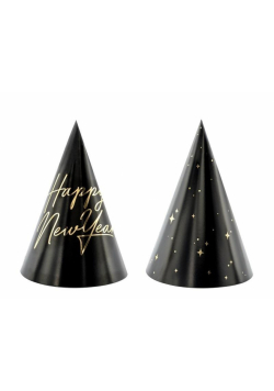 Czapeczki Happy New Year 16cm 6szt