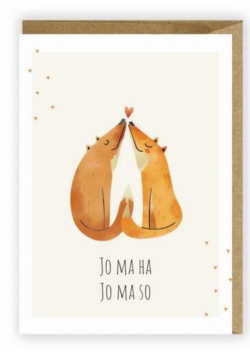 Kartka okolicznościowa Liski, Jo Ma Ha K024