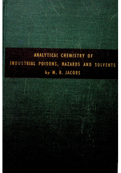 Analytical chemistry of industrial poisons 1946r