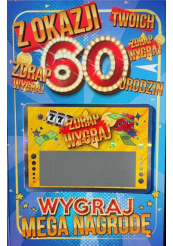 Karnert Urodziny 60 męskie zdrapka JCX - 029