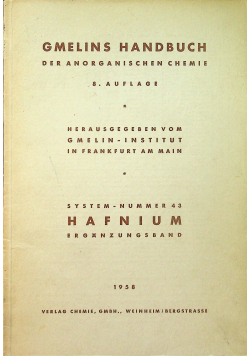 Gmelins Handbuch der anorganischen chemie 43