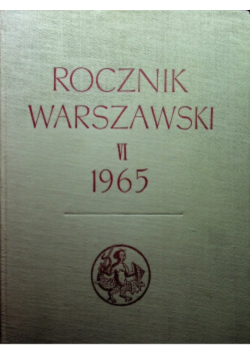 Rocznik warszawski VI 1965