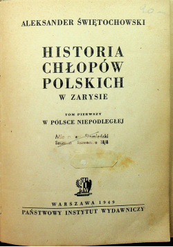 Historia chłopów polskich w zarysie 1949 r