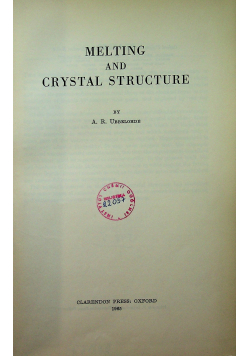 Melting and crystal structure