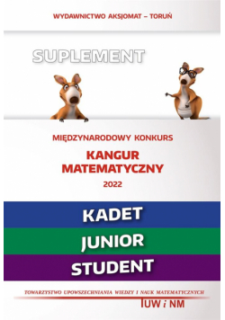 Matematyka z wesołym kangurem Suplement 2022