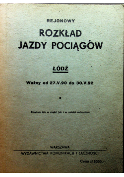 Rozkład jazdy pociągów Łódź