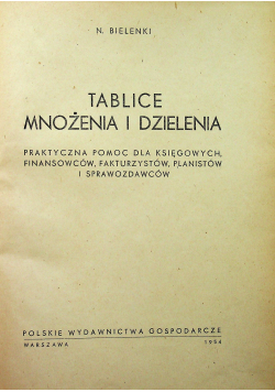 Tablice mnożenia i dzielenia