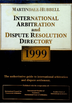 International arbitration and dispute resolution directory 1999