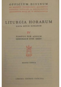 Liturgia Horarum Iuxta Ritum Romanum IV