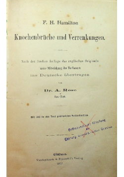 Knochenbruche und verrenkungen 1877