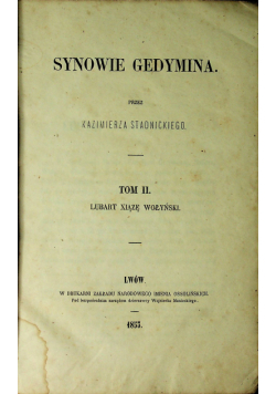 Synowie Gedymina 1853r