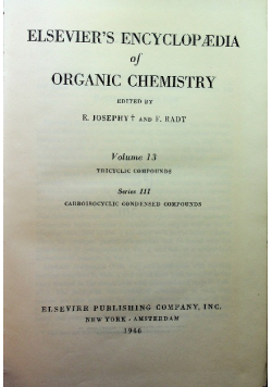 Elsevier encyclopedia of organic chemistry 1946 r