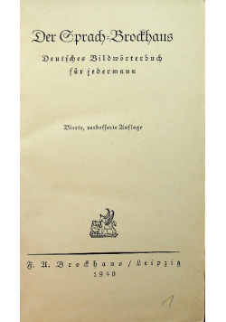 Der Sprach Brockhaus 1940 r