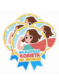 Medal papierowy - Najlepsza kobieta 4szt