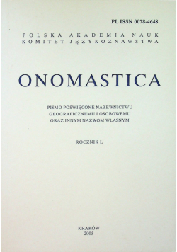 Onomastica rocznik L