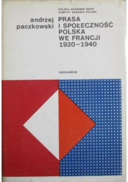 Prasa i społeczność polska we Francji 1920 1940