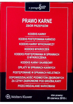 Prawo karne Zbiór przepisów