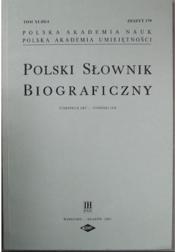 Polski Słownik Biograficzny zeszyt 178