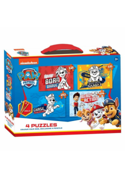 Puzzle do kolorowania Psi Patrol 4 rodzaje