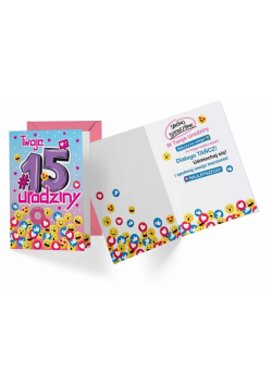Karnet PR-339 Urodziny 15 dziewczynka