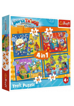 Puzzle 4w1 Super akcja TREFL