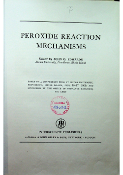 Peroxide reaction mechanisms
