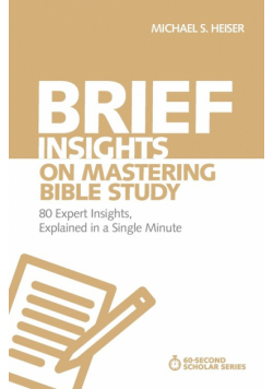 Brief Insights on Mastering Bible Study | Softcover