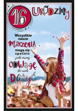 Kartka okolicznościowa Urodziny 16 U102