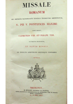 Missale Romanum 1866 r.