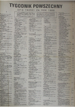 Tygodnik Powszechny numer 1 do 52 1988