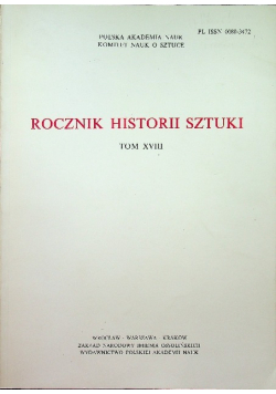 Rocznik historii sztuki Tom XVIII