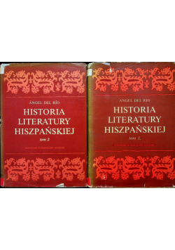 Historia literatury hiszpańskiej tom I i II