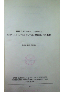 The catholic church and the soviet government