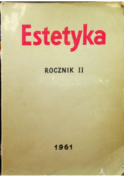 Estetyka Rocznik II