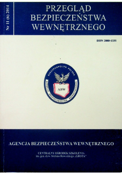 Przegląd bezpieczeństwa wewnętrznego Nr 11