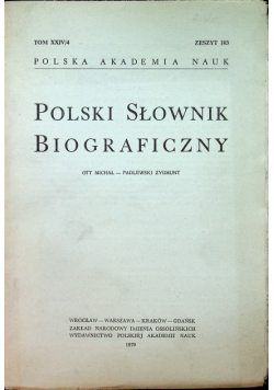 Polski Słownik Biograficzny Zeszyt 103