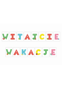 Litery dekoracyjne A4 - Witajcie wakacje 15el