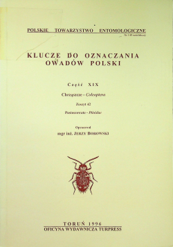 Klucze do oznaczania owadów Polski Część XIX Chrząszcze Coleptera Zeszyt 42