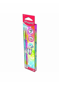 Ołówek z gumką Mini Cute HB (6szt) MAPED