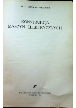 Konstrukcja maszyn elektrycznych