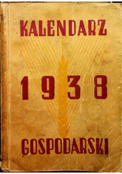 Kalendarz gospodarski 1938r