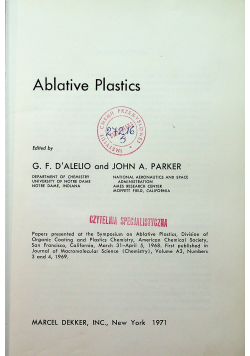 Ablative Plastics