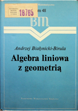 Algebra liniowa z geometrią